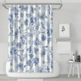 thumbnail image 1 of Floral Shower Curtain Watercolor Botanical Bathroom Decor Rustic Flower Design Fabric Bath Curtain for Tub Country Style Home Accessories with Hooks，84x72in, 1 of 5