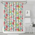 thumbnail image 1 of Floral Shower Curtain Watercolor Botanical Bathroom Decor Rustic Flower Design Fabric Bath Curtain for Tub Country Style Home Accessories with Hooks，84x72in, 1 of 5