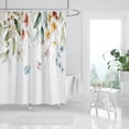 thumbnail image 1 of Floral Shower Curtain, Watercolor Plant Flower Shower Curtain Set, Pink Wildflower Botanical Shower Curtains for Bathroom, Waterproof Fabric with 12 Hooks, 72 x 72 Inches, 1 of 6