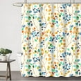 thumbnail image 1 of Floral Shower Curtains for Bathroom, Colorful Leaves Bathroom Curtain Decoration, Waterproof Fabric Shower Curtain Set Machine Washable 72x72 in (with 12 Hooks), 1 of 6