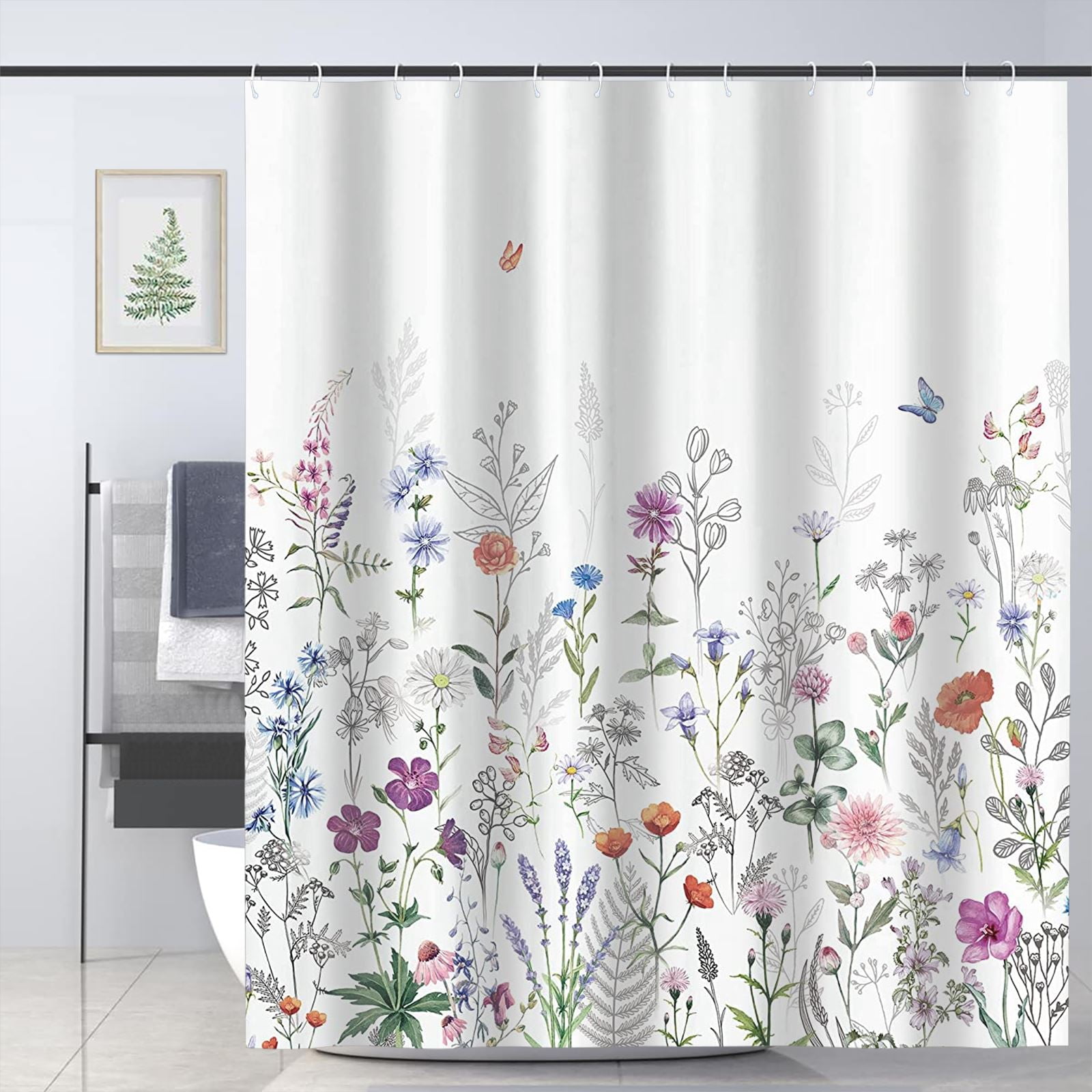 Floral Shower Curtains for Bathroom Flower Shower Curtain