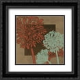 thumbnail image 1 of Floral Silhouette in Brown 2x Matted 20x20 Black Ornate Framed Art Print by MK Designs, 1 of 2
