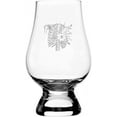 thumbnail image 1 of Floral Skeleton 1 Happy Halloween Etched 6.5oz Glencairn Whisky Glass, 1 of 1