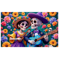 thumbnail image 1 of Floral Skeleton Mexican Festival Day of the Dead Banner for Celebration Cultural Event Party Decoration, 1 of 9
