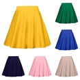 thumbnail image 1 of Floral Skirt for Women Summer Casual Women's Spring And Summer A-Line Solid Color Skirt Half Skirt Short Skirt Pink Xxl, 1 of 5