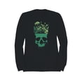 thumbnail image 1 of Floral Skull Crown Artwork Men's Sweatshirt, 1 of 3