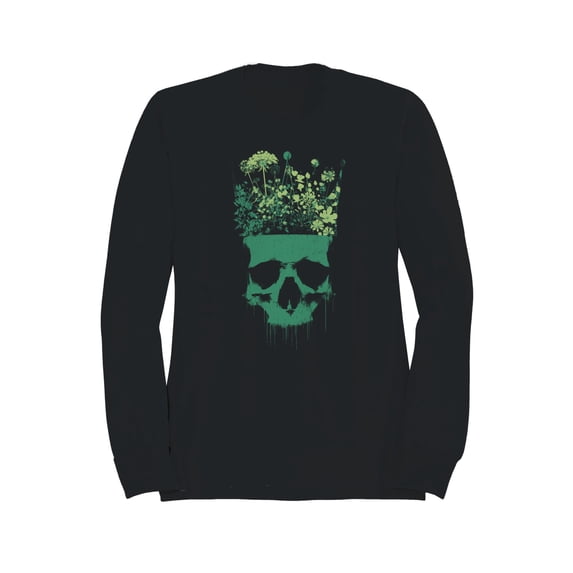 Floral Skull Crown Artwork Men's Sweatshirt