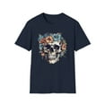thumbnail image 1 of Floral Skull, Gildan Unisex Softstyle Shirt, Skeleton Graphic Shirt, S-3XL, 1 of 3