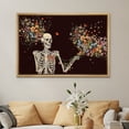thumbnail image 1 of Floral Skull Gothic Botanical Poster, Stretched Size 8x12, 1 of 4