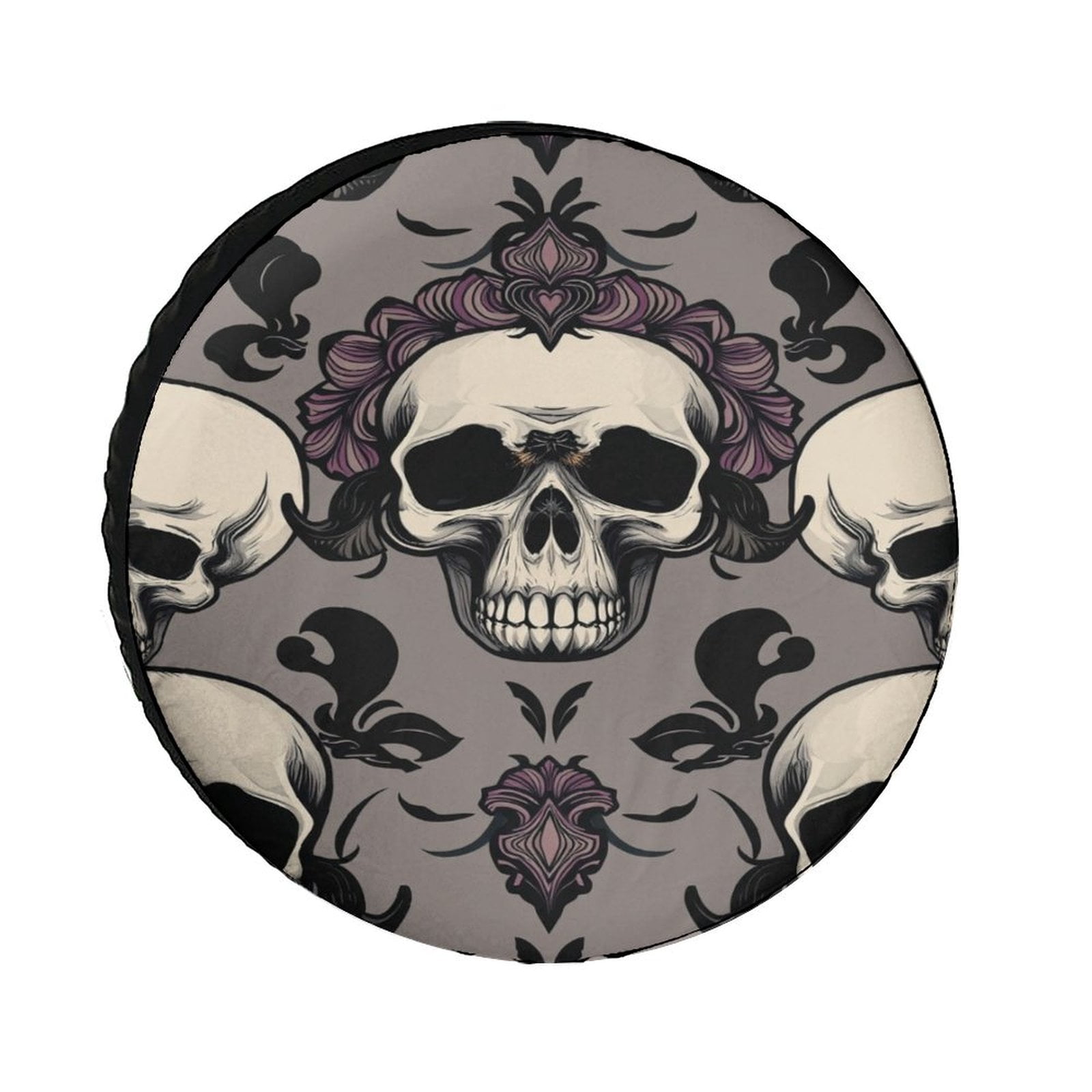 Skull Grim Reaper Spare Tire Cover – Heavy Duty Vinyl, Custom Tire Size – Fit Jeep, Bronco, SUV, RV, Trailer