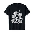 thumbnail image 1 of Floral Snake T-Shirt for Men Women Cotton Top Tee Fashion Casual Animal Short Sleeves, 1 of 3
