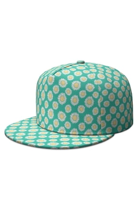 Floral Snapback Hat – Cute Daisy Flat Brim Cap, Vintage Aesthetic Adjustable for Summer & Spring