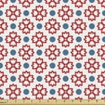 thumbnail image 1 of Floral Sofa Upholstery Fabric by the Yard, Abstract European Traditional Polka Dots Symmetrical Natural Inspiration, Decorative Fabric for DIY and Home Accents, Slate Blue Red White by Ambesonne, 1 of 5