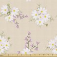 thumbnail image 1 of Ambesonne Floral Fabric by the Yard Upholstery, Arranged Spring Time Flowers, 2 Yards, Champagne Mauve and Green, 1 of 5