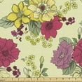 thumbnail image 1 of Ambesonne Floral Fabric by the Yard Upholstery, Naive Nature Flowers Art, 2 Yards, Pastel Green Multicolor, 1 of 5