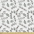 thumbnail image 1 of Floral Sofa Upholstery Fabric by the Yard, Different Style Branches with Leaves in Continuous Pattern, Decorative Fabric for DIY and Home Accents, White Charcoal Grey by Ambesonne, 1 of 5