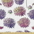 thumbnail image 1 of Floral Sofa Upholstery Fabric by the Yard, Hand Drawn Like Aster Flowers Drawing Repetitive Print on a Plain Background, Decorative Fabric for DIY and Home Accents, Violet Pink Cream by Ambesonne, 1 of 5