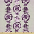 thumbnail image 1 of Ambesonne Floral Fabric by the Yard Upholstery, Vertical Aligned Flower Art, 2 Yards, Pale Taupe Purple, 1 of 5