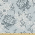 thumbnail image 1 of Ambesonne Floral Fabric by the Yard Upholstery, Vintage Romantic Plants, 1 Yard, Pale Blue Grey, 1 of 5