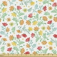 thumbnail image 1 of Floral Sofa Upholstery Fabric by the Yard, Simplistic Cartoon Style Lines Art Flowers Pattern, Decorative Fabric for DIY and Home Accents, Multicolor by Ambesonne, 1 of 5