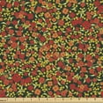 thumbnail image 1 of Floral Sofa Upholstery Fabric by the Yard, Spring Season Ornamental Flowers Scattered Botany Items, Decorative Fabric for DIY and Home Accents, Dark Green Dark Pink by Ambesonne, 1 of 5