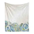 thumbnail image 1 of Floral Soft Flannel Fleece Blanket, Abstract Flower Pattern with Curvy Swirled Branches and Leaves Ornamental Design Art, Cozy Plush for Indoor and Outdoor Use, 50" x 60", Multicolor, by Ambesonne, 1 of 6