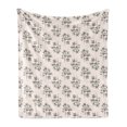thumbnail image 1 of Floral Soft Flannel Fleece Blanket, Hand Drawn Composition Romantic Watercolor Style Roses Feminine Design, Cozy Plush for Indoor and Outdoor Use, 70" x 90", Pale Rose Ivory and Grey, by Ambesonne, 1 of 5