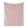 thumbnail image 1 of Floral Soft Flannel Fleece Blanket, Japanese Sakura Tree Concept with Blossoming Flower on Delicate Branches, Cozy Plush for Indoor and Outdoor Use, 50" x 70", Rose Salmon Jade Green, by Ambesonne, 1 of 5