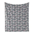 thumbnail image 1 of Floral Soft Flannel Fleece Blanket, Ornamental Design of Fuzzy Dahlia Orchid and Daisy in Rainbow Colors Floral Pattern, Cozy Plush for Indoor and Outdoor Use, 50" x 60", Multicolor, by Ambesonne, 1 of 5