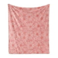 thumbnail image 1 of Floral Soft Flannel Fleece Blanket, Rhythmic Vintage Style Thick Arranged Flowers in Blush Tones Illustration, Cozy Plush for Indoor and Outdoor Use, 50" x 70", Pale Pink and Coral, by Ambesonne, 1 of 6