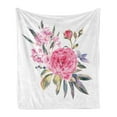 thumbnail image 1 of Floral Soft Flannel Fleece Blanket, Romantic Watercolor Bouquet with Buds of Roses and Wildflowers Vintage Botany Theme, Cozy Plush for Indoor and Outdoor Use, 50" x 60", Multicolor, by Ambesonne, 1 of 6
