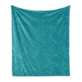 thumbnail image 1 of Floral Soft Flannel Fleece Blanket, Swirly Daisy Flower Branches Leaves Fragrance Season Spring Essence Petals Pattern, Cozy Plush for Indoor and Outdoor Use, 50" x 70", Petrol Blue, by Ambesonne, 1 of 5