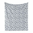 thumbnail image 1 of Floral Soft Flannel Fleece Throw Blanket, Artwork of Blossoming Flowers Romantic of Love, Cozy Plush for Indoor and Outdoor Use, 60" x 80", Dark Blue Pale Blue, by Ambesonne, 1 of 5