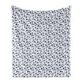 thumbnail image 1 of Floral Soft Flannel Fleece Throw Blanket, Artwork of Blossoming Flowers Romantic of Love, Cozy Plush for Indoor and Outdoor Use, 70" x 90", Dark Blue Pale Blue, by Ambesonne, 1 of 5
