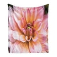 thumbnail image 1 of Floral Soft Flannel Fleece Throw Blanket, Close up Real Image of a Dahlia Flower, Cozy Plush for Indoor and Outdoor Use, 60" x 80", Multicolor, by Ambesonne, 1 of 5