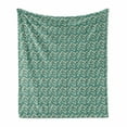 thumbnail image 1 of Floral Soft Flannel Fleece Throw Blanket, Crooked Twiggy Branches of Flourishing White Magnolia Flowers and Bud, Cozy Plush for Indoor and Outdoor Use, 50" x 60", Dark Brown Ivory, by Ambesonne, 1 of 6