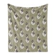 thumbnail image 1 of Floral Soft Flannel Fleece Throw Blanket, Flowers Tiny Branches Leaves Dotted Blooms Pattern Garden Theme, Cozy Plush for Indoor and Outdoor Use, 70" x 90", Khaki Dark Brown Cream, by Ambesonne, 1 of 5