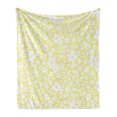 thumbnail image 1 of Floral Soft Flannel Fleece Throw Blanket, Graphic Daisy Blossoms Design on Yellow Background Spring Flowers Artwork, Cozy Plush for Indoor and Outdoor Use, 70" x 90", Yellow and White, by Ambesonne, 1 of 6