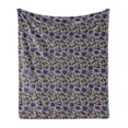 thumbnail image 1 of Floral Soft Flannel Fleece Throw Blanket, Hand-Drawn Aquarelle Wildflowers Plants Leaves Pattern, Cozy Plush for Indoor and Outdoor Use, 50" x 70", Multicolor, by Ambesonne, 1 of 5