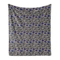 thumbnail image 1 of Floral Soft Flannel Fleece Throw Blanket, Hand-Drawn Aquarelle Wildflowers Plants Leaves Pattern, Cozy Plush for Indoor and Outdoor Use, 70" x 90", Multicolor, by Ambesonne, 1 of 5