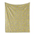 thumbnail image 1 of Floral Soft Flannel Fleece Throw Blanket, Hand-Drawn Doodle Yellow Floral Petals in Various Sizes on Grey Background Print, Cozy Plush for Indoor and Outdoor Use, 50" x 60", Multicolor, by Ambesonne, 1 of 5