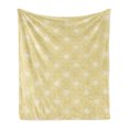 thumbnail image 1 of Floral Soft Flannel Fleece Throw Blanket, Monochromatic Dotted Flowers in Classical Style Pattern, Cozy Plush for Indoor and Outdoor Use, 50" x 60", Pale Camel White, by Ambesonne, 1 of 5