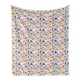 thumbnail image 1 of Floral Soft Flannel Fleece Throw Blanket, Ornamental Botanical Flower Blossom Petals Leaves Mother Nature Girlish Pattern, Cozy Plush for Indoor and Outdoor Use, 60" x 80", Multicolor, by Ambesonne, 1 of 6