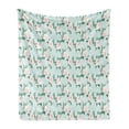 thumbnail image 1 of Floral Soft Flannel Fleece Throw Blanket, Repeating Pastel Soft Rose Flowers Leaves Illustration, Cozy Plush for Indoor and Outdoor Use, 60" x 80", Blue Blush, by Ambesonne, 1 of 5