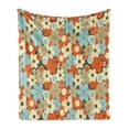 thumbnail image 1 of Floral Soft Flannel Fleece Throw Blanket, Retro Flower Pattern Simplistic Designed Petals Fragrance Essence Circle Theme, Cozy Plush for Indoor and Outdoor Use, 50" x 60", Multicolor, by Ambesonne, 1 of 5