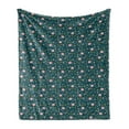 thumbnail image 1 of Floral Soft Flannel Fleece Throw Blanket, Romantic Spring Nature Pattern with Roses and Forget Me Not Flowers Style, Cozy Plush for Indoor and Outdoor Use, 60" x 80", Multicolor, by Ambesonne, 1 of 5
