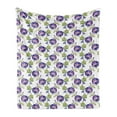 thumbnail image 1 of Floral Soft Flannel Fleece Throw Blanket, Romantic Vintage Style Soft Watercolor Garden Concept Purple Gramophone Orchids, Cozy Plush for Indoor and Outdoor Use, 50" x 70", Multicolor, by Ambesonne, 1 of 6