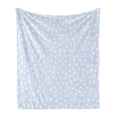 thumbnail image 1 of Floral Soft Flannel Fleece Throw Blanket, Scattered Small Spring Blossoms Pattern Wild Flowers Design Nature Print, Cozy Plush for Indoor and Outdoor Use, 50" x 60", Baby Blue and White, by Ambesonne, 1 of 5