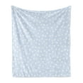 thumbnail image 1 of Floral Soft Flannel Fleece Throw Blanket, Scattered Small Spring Blossoms Pattern Wild Flowers Design Nature Print, Cozy Plush for Indoor and Outdoor Use, 70" x 90", Baby Blue and White, by Ambesonne, 1 of 5