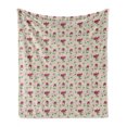 thumbnail image 1 of Floral Soft Flannel Fleece Throw Blanket, Spring Time Flowers Spread Bouquet on Pastel Tone Backdrop Pattern, Cozy Plush for Indoor and Outdoor Use, 50" x 60", Grey Yellow Multicolor, by Ambesonne, 1 of 5